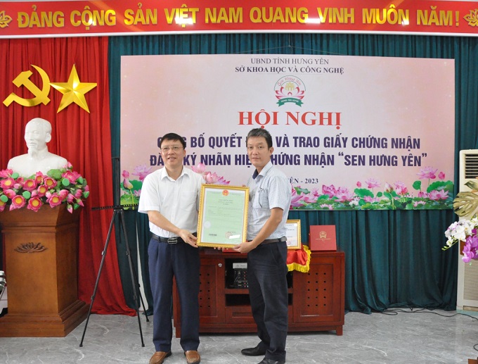 Công bố quyết định đăng ký nhãn hiệu “Sen Hưng Yên”