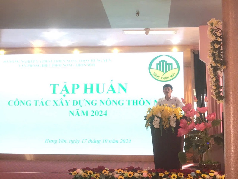 Tập huấn cho cán bộ làm công tác xây dựng nông thôn mới tỉnh Hưng Yên năm 2024